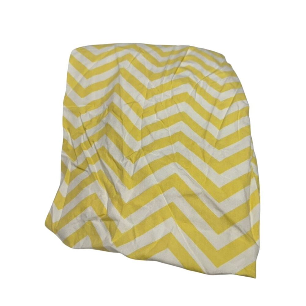 Circo 100% Cotton Crib Sheet Yellow & White Chevron Fits Standard Crib Mattress